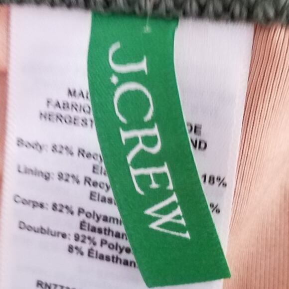 J Crew Heritage 1989 High-Leg Bikini Bottom Green Sz M NWT - Picture 4 of 6